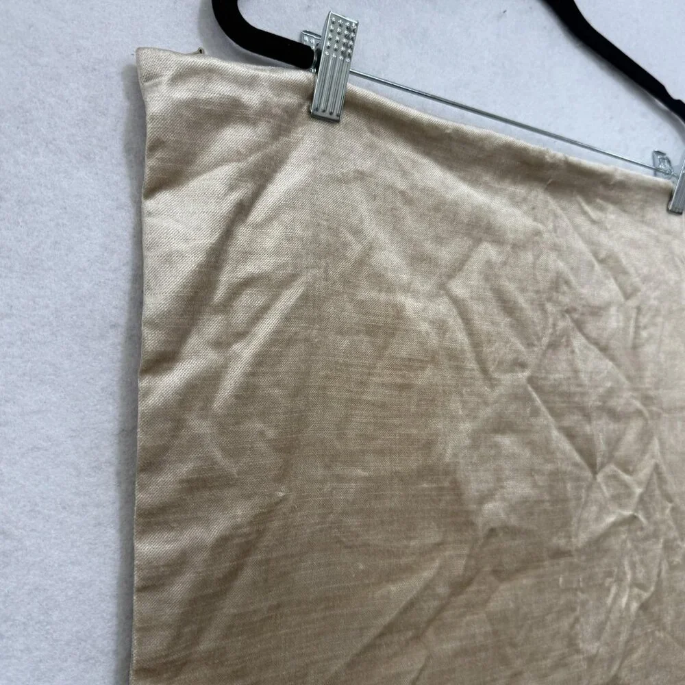 West Elm Pillow Cover 20x20 Beige Metallic Finish Square Decorative Accent New
